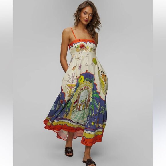 Nwot Alemais Colorful Women's Maxi Dress - Picture 1 of 10